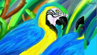 Blue and yellow Macaw 청금강앵무 그리…