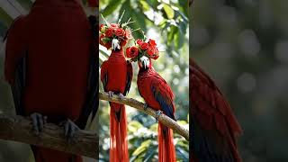 #Shorts_Reels_Red_and_Green_Macaws #view #birds #foryou #cute #wildlife #duck #sbd #nature #animals