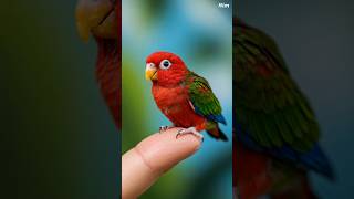 손끝에서 재롱부리는 앵무새