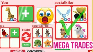 Mega neon Giraffe And Mega Neon Parrot Traded Away In Adopt me Trading