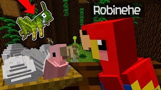 아빠 앵무새의 아기 앵무새 키우기?! 정글에 숨어있는 메뚜기를 잡아라!! [ 마인크래프트 ]