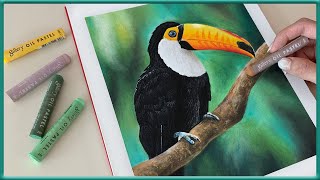 오일파스텔로 앵무새 그리기(토코투칸) / Drawing…