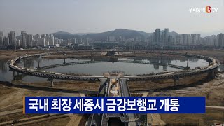 [B tv 세종뉴스]국내 최장 세종시 금강보행교 개통