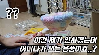 앵무새 용품 언박싱 - 앵이들 펠렛추천 &amp; 용품…