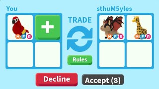 What People Trade For a Mega Parrot |+Giveaway| Roblox Adopt Me