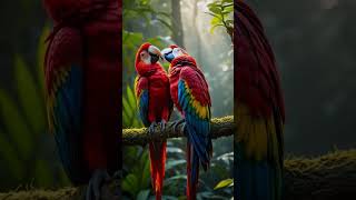 When Love Flies Away...#ScarletMacaw #Parrot #Shorts #FYP #AmazingNature#beautifulbirds