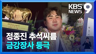 ‘전광석화같은 잡채기’ 정종진 추석씨름 금강장사 등극 [9시 뉴스] / KBS  2024.09.16.