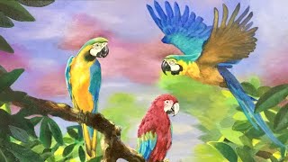 앵무새 그리기 / 망한 아크릴화 고치기 / how I fixed acrylic painting mistakes/ Parrot Painting (acrylic)