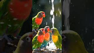 Relaxing Bird Moments in Nature #parrot #nature #animals #shorts #viralvideos