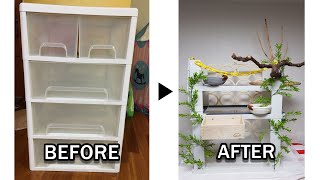 낡은 서랍장으로 앵무새놀이터 만들기